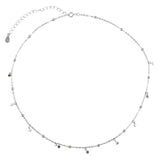 Sterling Silver Geometric Round Choker Necklace For Fashion Women Minimalist Fine Jewelry