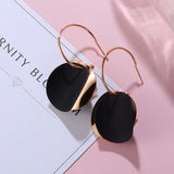 POXAM New Korean Statement Earrings for women Black Cute Arcylic Geometric Dangle Drop Gold Earings Brincos 2020 Fashion Jewelry