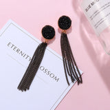 POXAM New Korean Statement Earrings for women Black Cute Arcylic Geometric Dangle Drop Gold Earings Brincos 2020 Fashion Jewelry