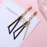 POXAM New Korean Statement Earrings for women Black Cute Arcylic Geometric Dangle Drop Gold Earings Brincos 2020 Fashion Jewelry