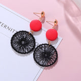 POXAM New Korean Statement Earrings for women Black Cute Arcylic Geometric Dangle Drop Gold Earings Brincos 2020 Fashion Jewelry