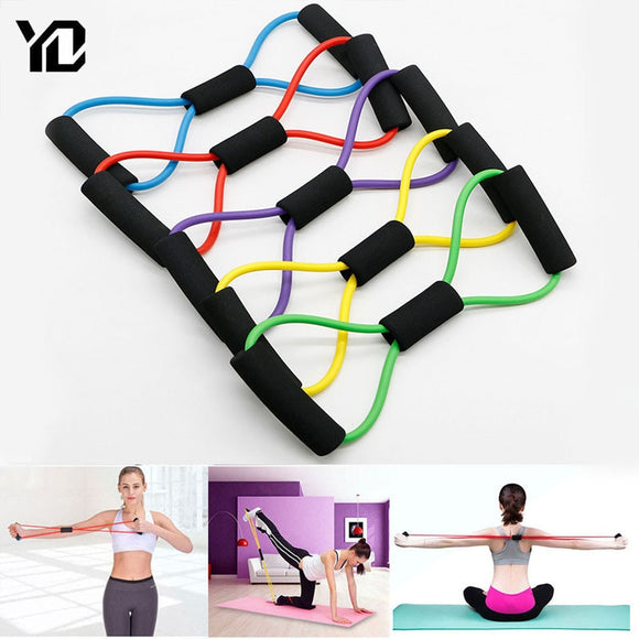 8 Fitness Yoga Gym Resistance Rubber Bands.