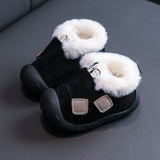 Winter Infant Toddler Boots Warm Plush Baby Girls Boys Snow Boots Outdoor Soft Bottom Non-Slip Child Kids Boots Shoes