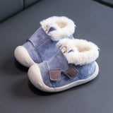 Winter Infant Toddler Boots Warm Plush Baby Girls Boys Snow Boots Outdoor Soft Bottom Non-Slip Child Kids Boots Shoes