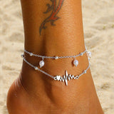 Bohemia Vintage Shell Rope Chain Bracelet Women Beach Sea Shell Bracelet Anklet