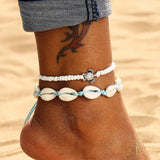 Bohemia Vintage Shell Rope Chain Bracelet Women Beach Sea Shell Bracelet Anklet