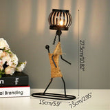 Nordic Metal Candlestick Abstract Character Sculpture Candle Holder