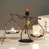 Nordic Metal Candlestick Abstract Character Sculpture Candle Holder