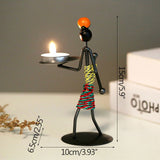 Nordic Metal Candlestick Abstract Character Sculpture Candle Holder