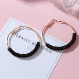 POXAM New Korean Statement Earrings for women Black Cute Arcylic Geometric Dangle Drop Gold Earings Brincos 2020 Fashion Jewelry