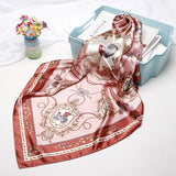 Silk Scarf 90*90cm Foulard Bandana Long Large Shawls Wraps Winter Neck Scarves Pashmina Lady Hijab