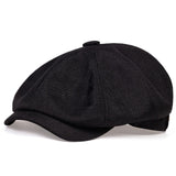 New men's casual newsboy hat spring and autumn thin retro beret hat fashion wild casual hat unisex wild octagonal hats