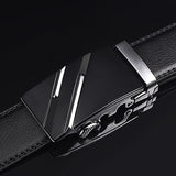 Leather Automatic Buckle Black Men's Belts