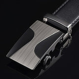 Leather Automatic Buckle Black Men's Belts