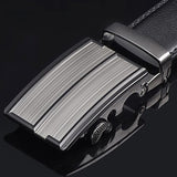 Leather Automatic Buckle Black Men's Belts