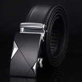 Leather Automatic Buckle Black Men's Belts