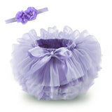 Baby girl tutu skirt 2pcs . Diaper cover. headband flower set