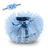 Baby girl tutu skirt 2pcs . Diaper cover. headband flower set