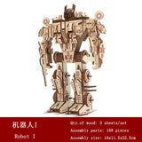 3D Wooden ship jigsawToys Learning Building Robot Model