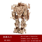 3D Wooden ship jigsawToys Learning Building Robot Model