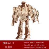 3D Wooden ship jigsawToys Learning Building Robot Model