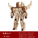 3D Wooden ship jigsawToys Learning Building Robot Model