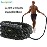 3m* 25mm Heavy Jump Rope Crossfit Weighted Battle Skipping Ropes Power Improve Strenght Training Fitness Home Gym Equipment