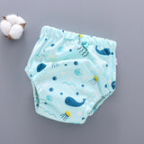 6 Layer Waterproof Reusable Cotton Baby Training Pants Infant Shorts Underwear Cloth Baby Diaper Nappies Panties Nappy Changing