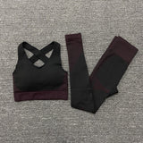 Seamless Women Yoga Sets . Female Sport Gym suits