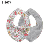 Newborn Baby Boys Girls Embroidery Saliva Printing Saliva Towel Kids Toddler Feeding Burp Cloth Cotton Bib Scarf