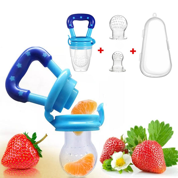 4 In 1 Baby Nipple Fresh Food Fruit Milk Feeding Bottles Nibbler Learn Feeding Drinking Water Straw Handle Teething Pacifier