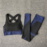 2/3PCS Seamless Women Yoga Set Workout Sportswear Gym Clothing Fitness Long Sleeve Crop Top