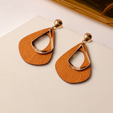 Statement Earrings for Women Brown Arcylic Geometric Dangle Drop Earing