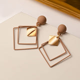 Statement Earrings for Women Brown Arcylic Geometric Dangle Drop Earing