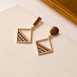 Statement Earrings for Women Brown Arcylic Geometric Dangle Drop Earing