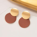 Statement Earrings for Women Brown Arcylic Geometric Dangle Drop Earing