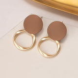 Statement Earrings for Women Brown Arcylic Geometric Dangle Drop Earing