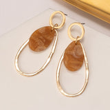 Statement Earrings for Women Brown Arcylic Geometric Dangle Drop Earing