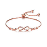 Rhinestone Infinity Bracelet Men's Women's Jewelry Pulsera Diamante Bracelete de diamantes para mulher bracelets