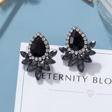 Statement Earrings For Women Black Arcylic Gold Geometric Tassel Drop Earings