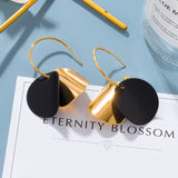 Statement Earrings For Women Black Arcylic Gold Geometric Tassel Drop Earings