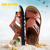 Men Leather Sandals Summer Classic