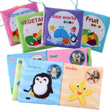 Soft Cloth Books Rustle Sound Infant Books Baby Books Quiet Books Educational Stroller Rattle Toys for Newborn Baby 0-12 month