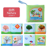 Soft Cloth Books Rustle Sound Infant Books Baby Books Quiet Books Educational Stroller Rattle Toys for Newborn Baby 0-12 month