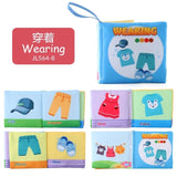 Soft Cloth Books Rustle Sound Infant Books Baby Books Quiet Books Educational Stroller Rattle Toys for Newborn Baby 0-12 month