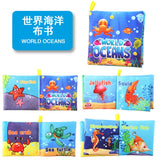 Soft Cloth Books Rustle Sound Infant Books Baby Books Quiet Books Educational Stroller Rattle Toys for Newborn Baby 0-12 month