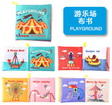 Soft Cloth Books Rustle Sound Infant Books Baby Books Quiet Books Educational Stroller Rattle Toys for Newborn Baby 0-12 month