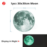 Luminous Moon and Stars Wall Stickers for Kids Room Baby Nursery Home Decoration Wall Decals Glow in the Dark Bedroom Ceiling