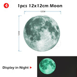 Luminous Moon and Stars Wall Stickers for Kids Room Baby Nursery Home Decoration Wall Decals Glow in the Dark Bedroom Ceiling