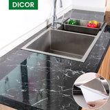 Modern Kitchen Stickers Waterproof Oilproof Classic Marble Pattern